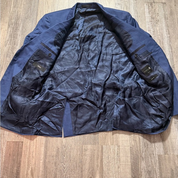 Hugo Boss GUABELLO Selection Men's Suit Blazer 42R Blue  Wool Jacket Sport Coat - Picture 2 of 8